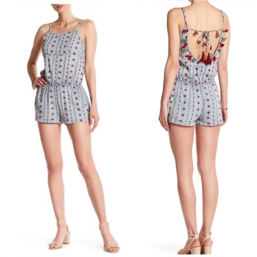 Raga Daria Embroidered Jumpsuit Romper Size M